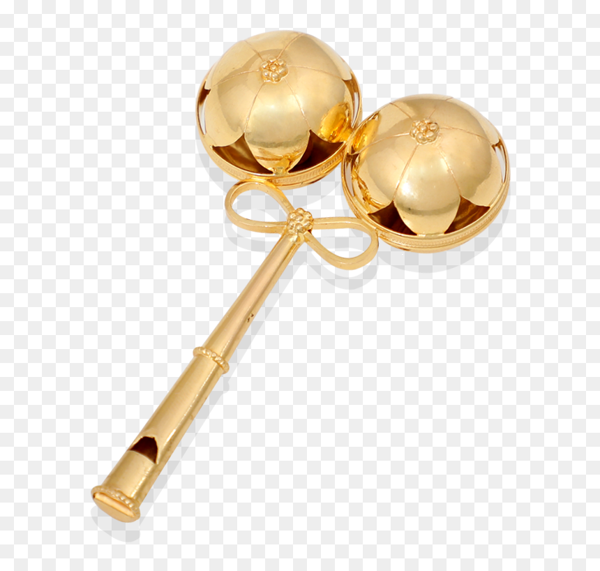 Adorable Golden Rattle - Sphere, HD Png Download - baby rattle png