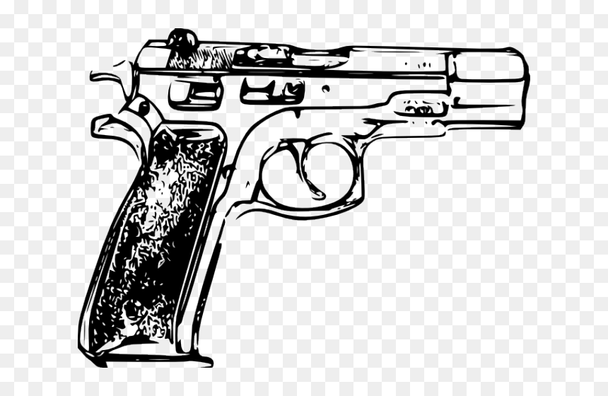 Gun Clipart Policeman - Gun Image Black And White, HD Png Download - gun clipart png
