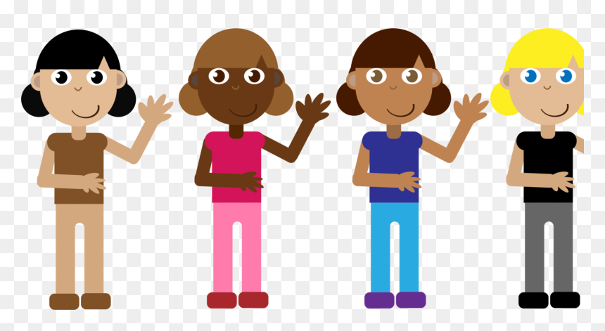 Human - Group Of Girls Drawing, HD Png Download - cartoon body png