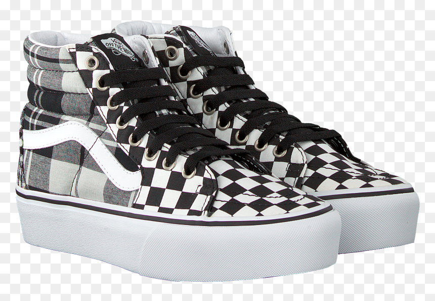 Black Vans Sneakers Ua Sk8-hi Platform - Skate Shoe, HD Png Download - vans png