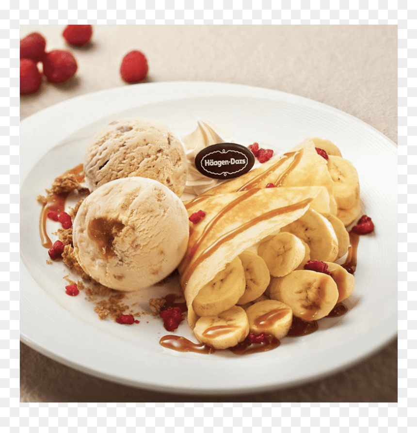 Banana Crepes With Ice Cream, HD Png Download - caramel png