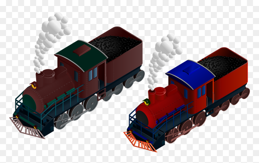 Đầu Xe Lửa Vector, HD Png Download - steam train png