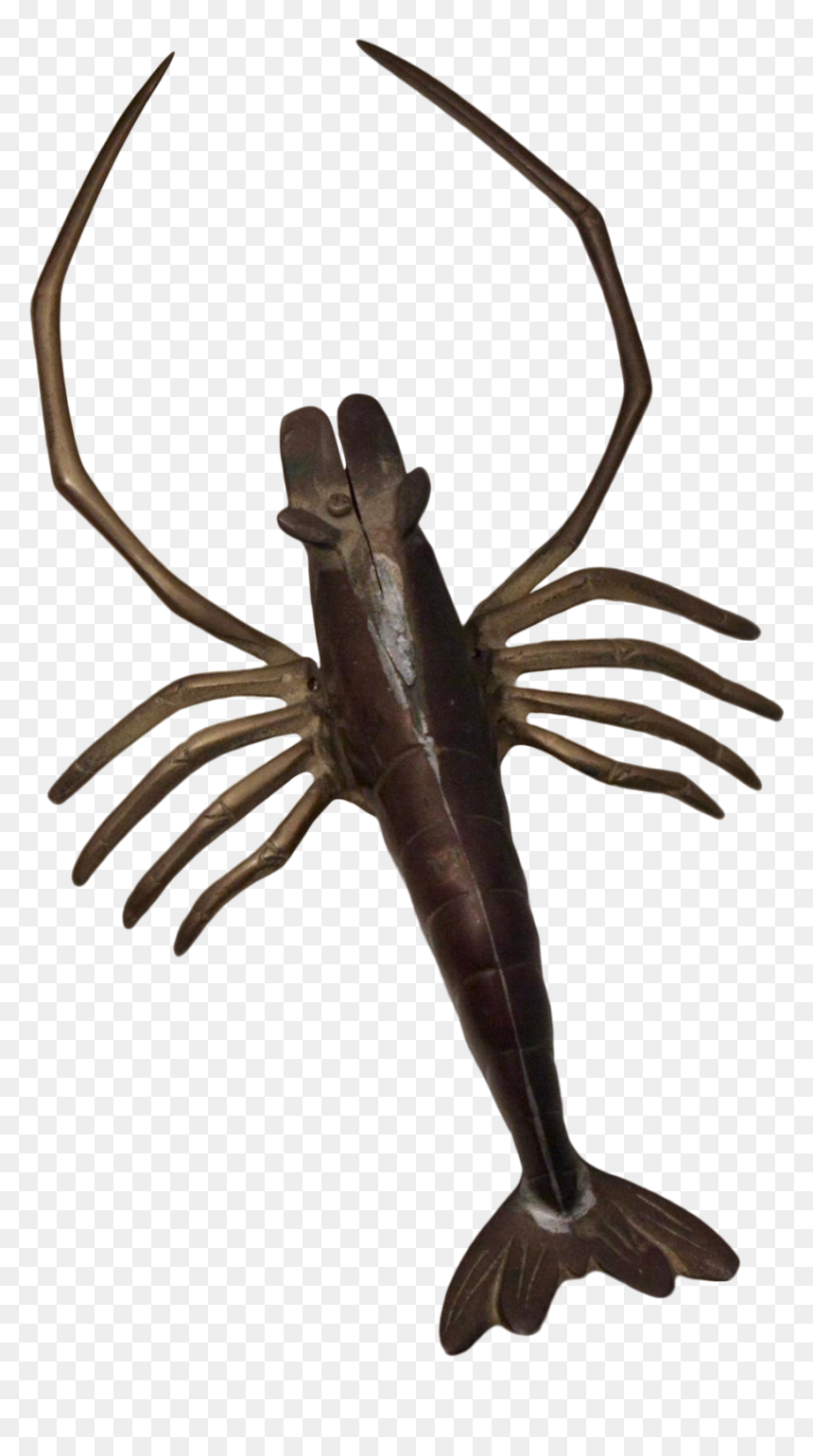 Large Brass Crawfish Wall Sculpture On Chairish - American Lobster, HD Png Download - crawfish png