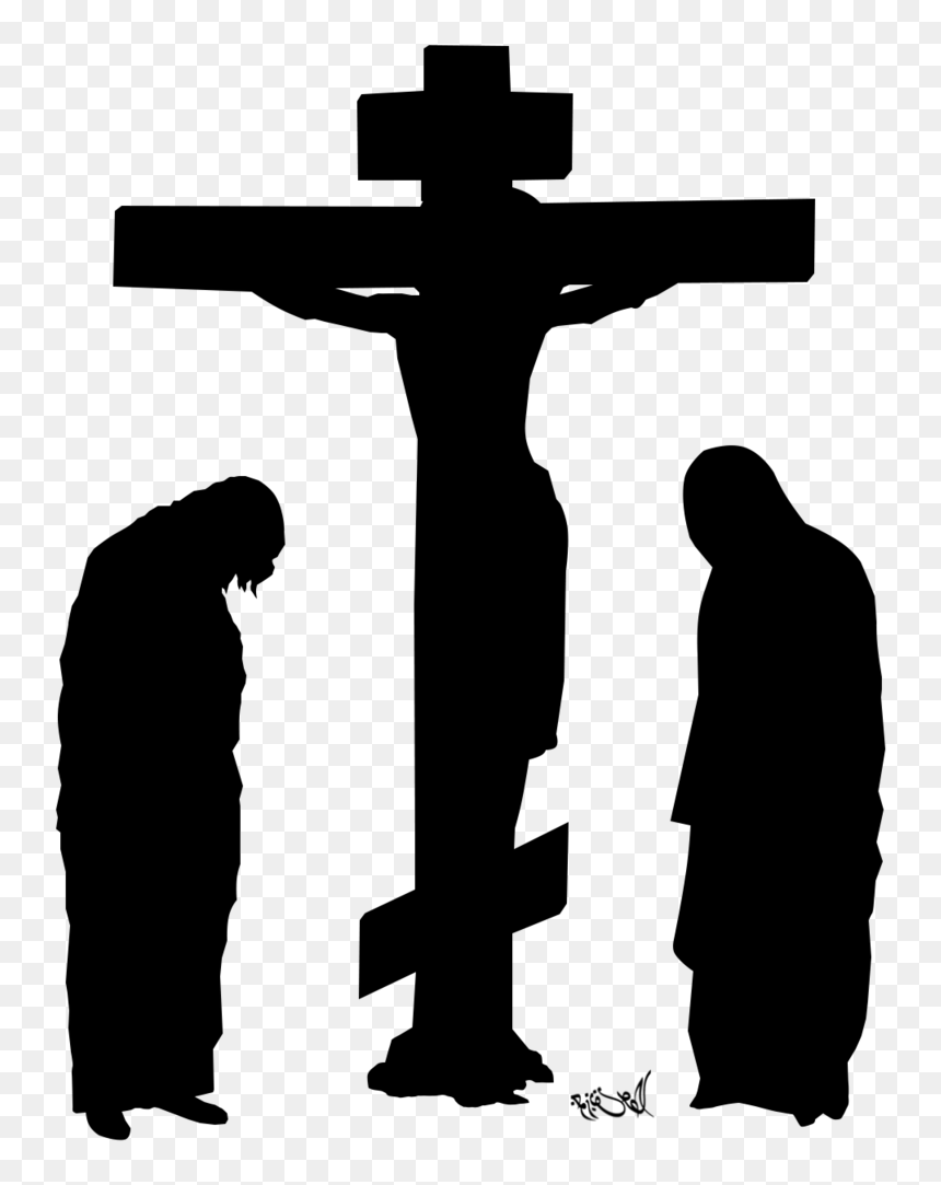 Crucifix Human Behavior Silhouette - Cross, HD Png Download - crucifix png