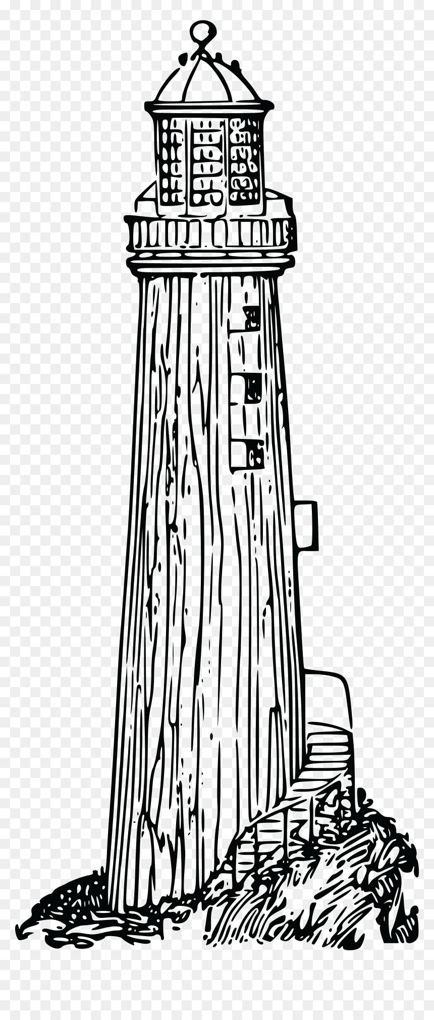 Free Clipart Of A Lighthouse - Old Lighthouse Clipart, HD Png Download - lighthouse clipart png