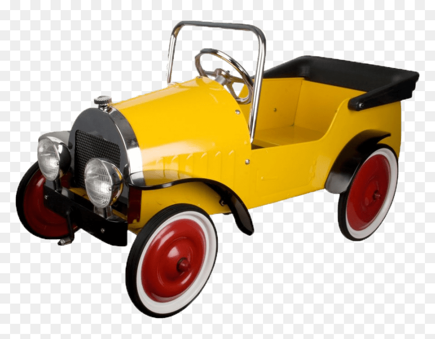 Yellow Pedal Car Png Image - Toy Car With Transparent Background, Png Download - toy car png