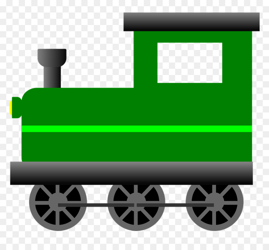 Green Train Engine Clipart, HD Png Download - steam train png