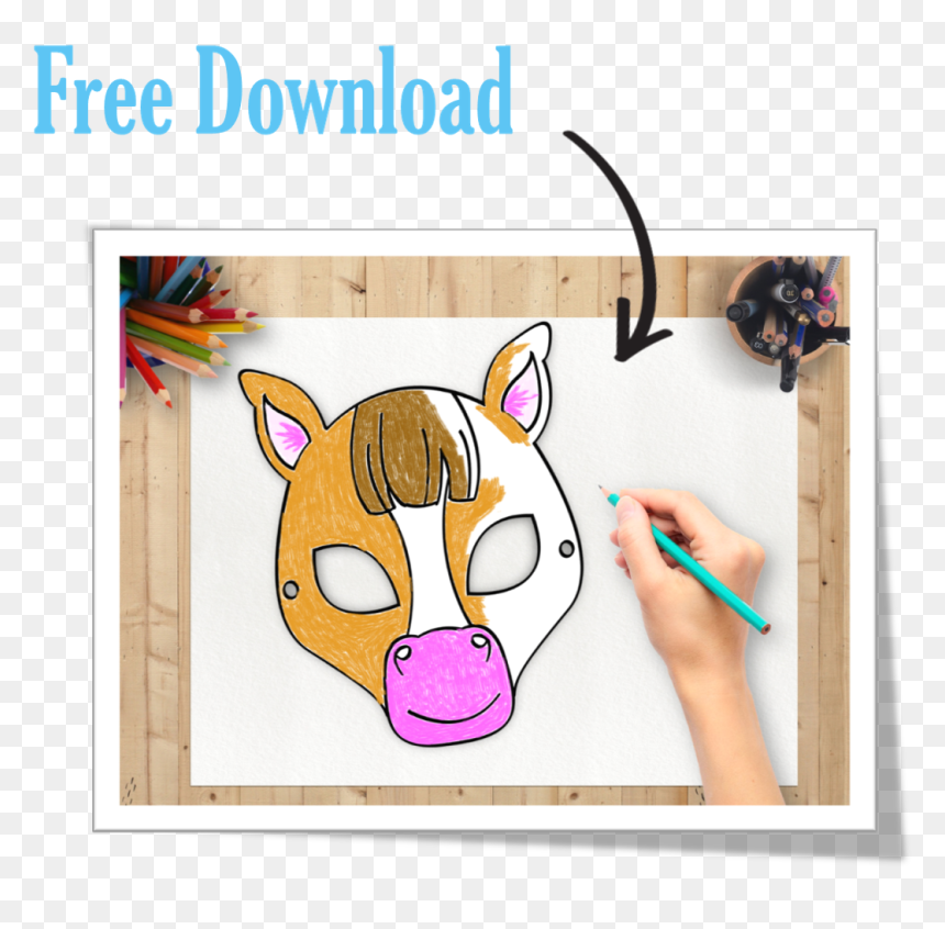 Freedownload - Cartoon, HD Png Download - horse mask png