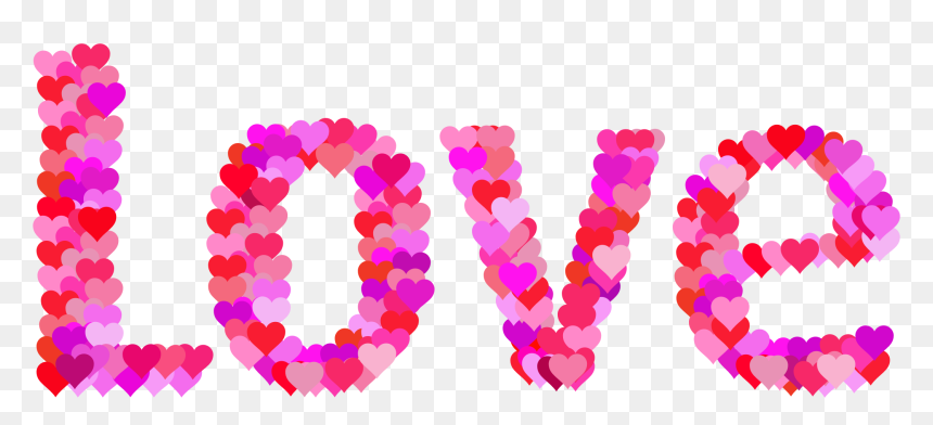 Typography Clipart Love Heart - Love Love Love Png, Transparent Png - love.png