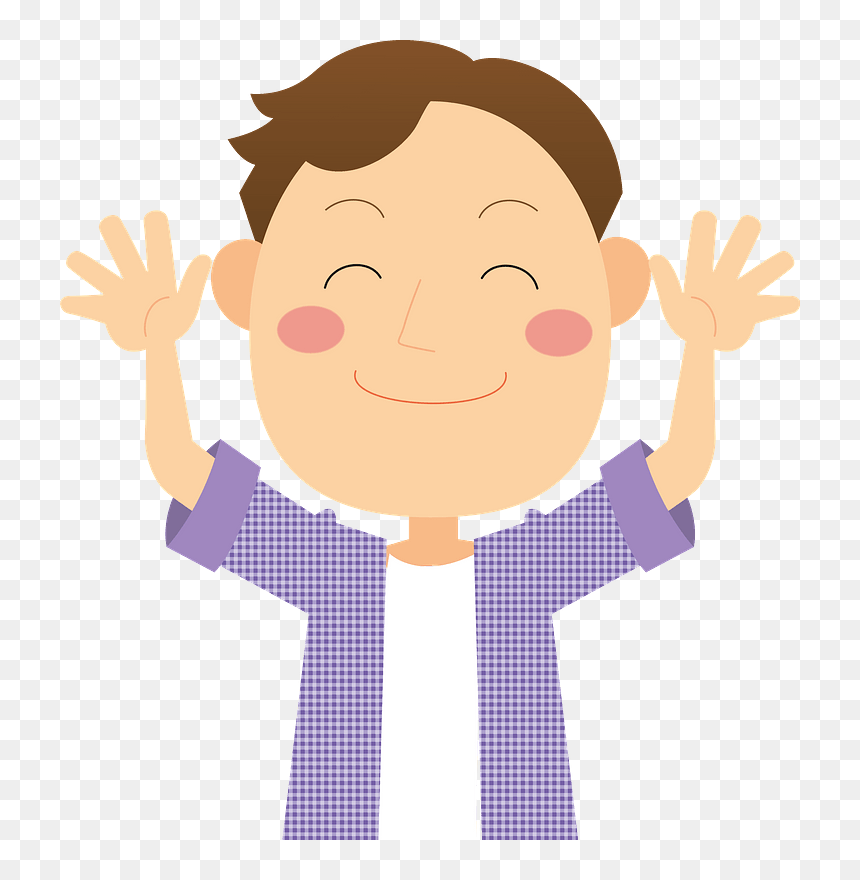 Man Joy Clipart - Cartoon, HD Png Download - joy png