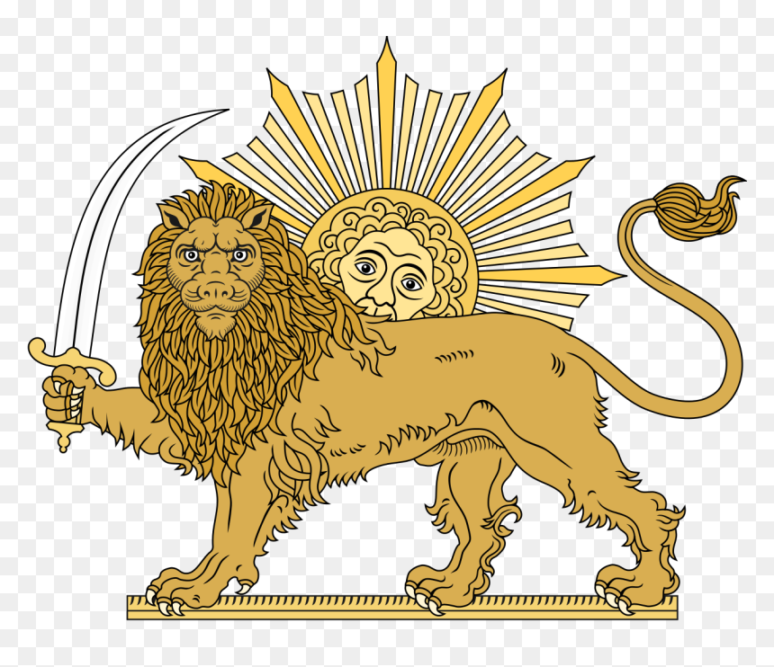 Lion And The Sun - Iran Lion, HD Png Download - the sun png