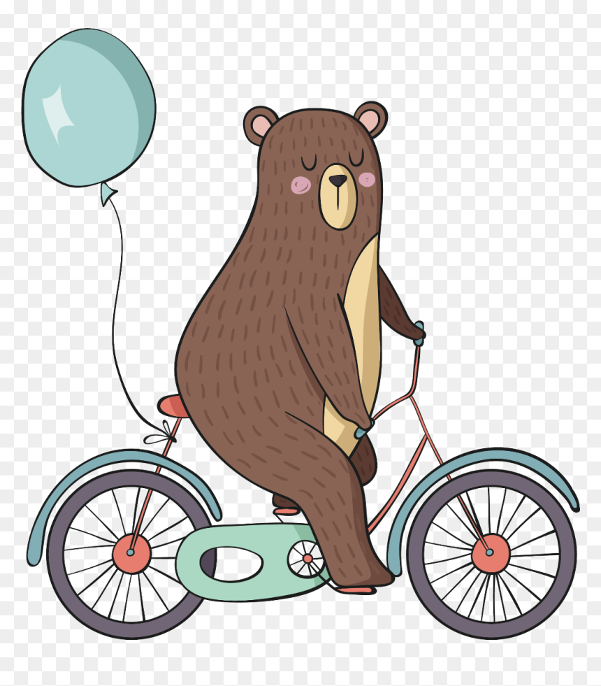 Bear On Tricycle Png - Niedźwiedź Na Rowerze, Transparent Png - tricycle png