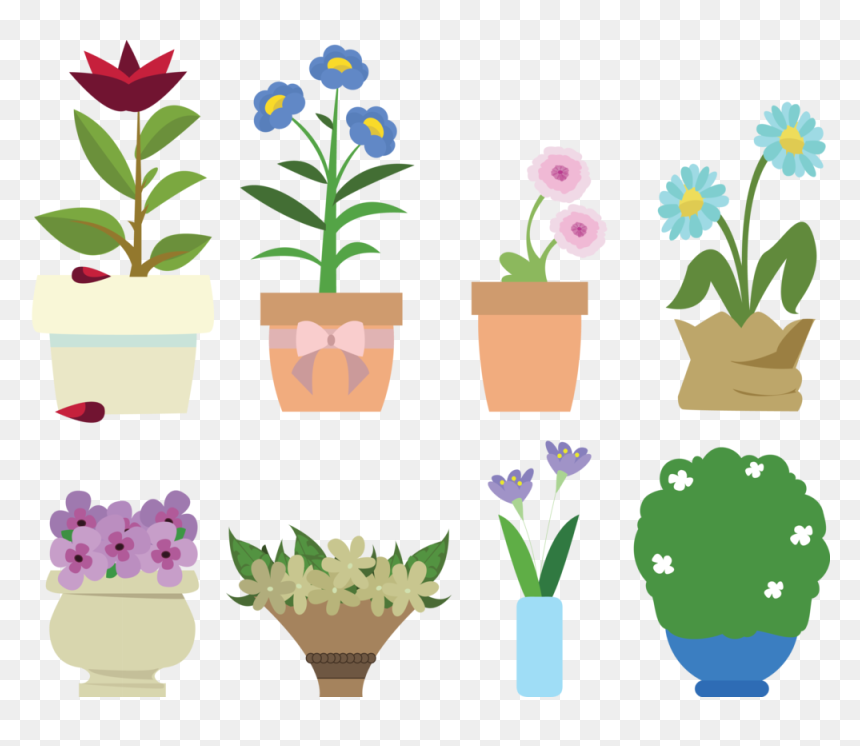 Plants - Flowerpot, HD Png Download - flower plants png