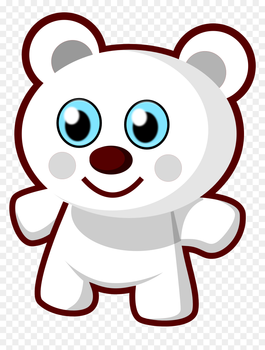 Cute Bear Clipart Free Images - Easy Cute Animal Clipart, HD Png Download - cute bear png