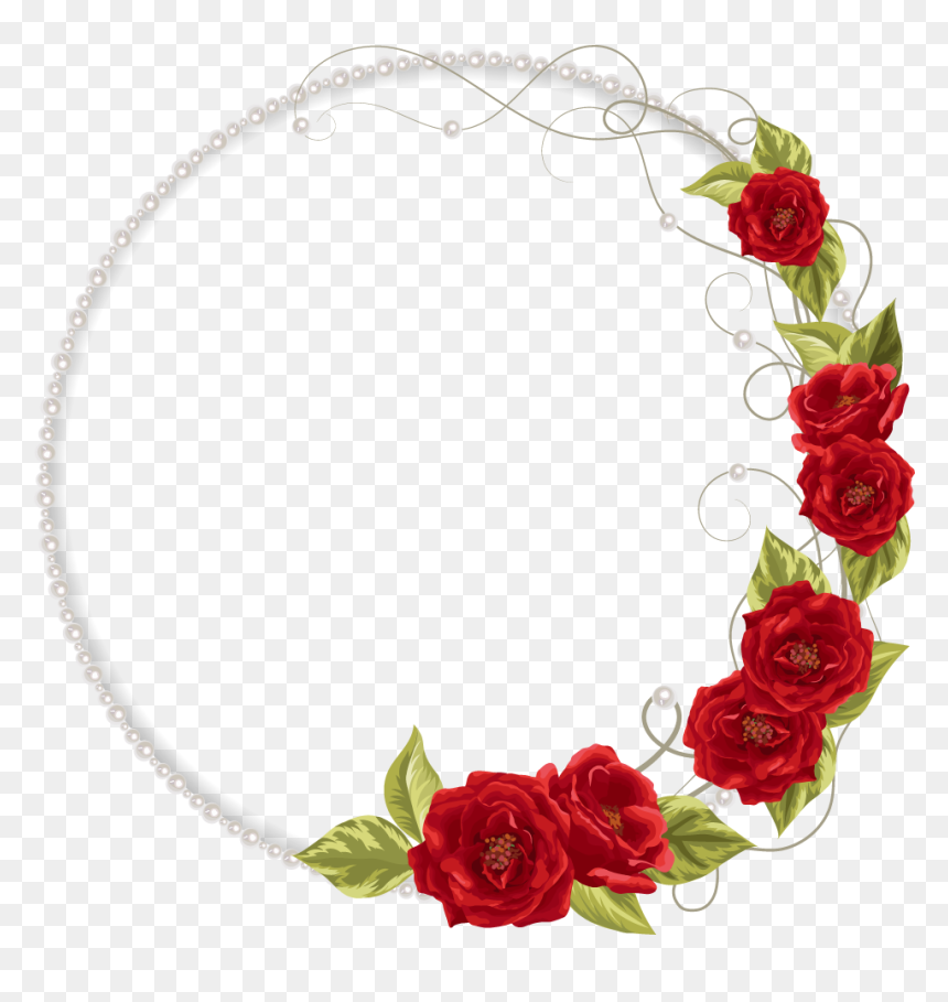 Flower Garden Pearl Invitations Roses Vector Necklace - Invitation With Red Flower, HD Png Download - rose vector png