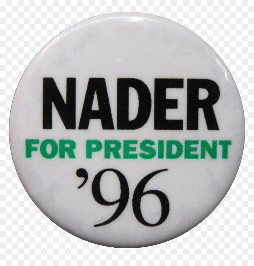 Ralph Nader 1996 Button 00 - Badge, HD Png Download - back button png