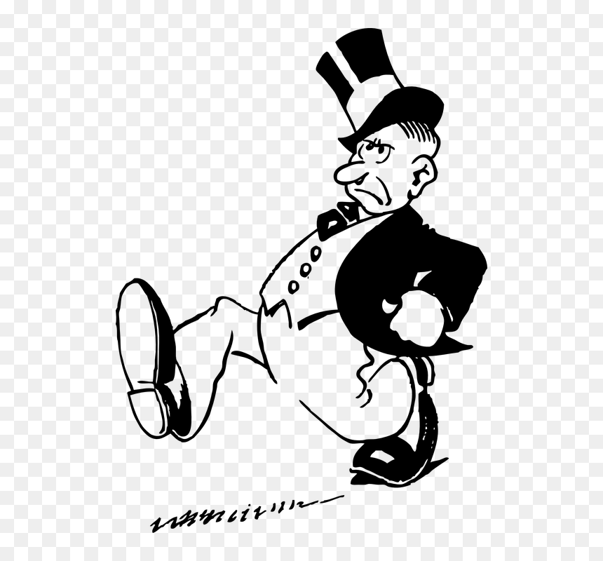 Transparent People Clipart Png - Rich Old Man Drawing, Png Download - people clipart png