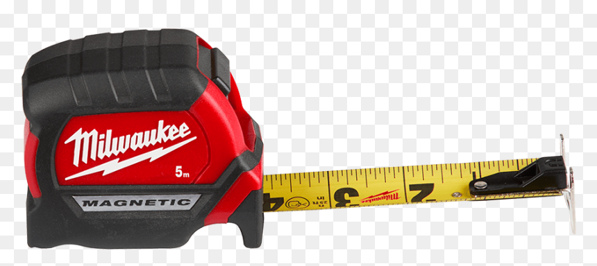 Compact Magnetic Tape Measure 5m - Milwaukee Tape Measure Png, Transparent Png - tape measure png
