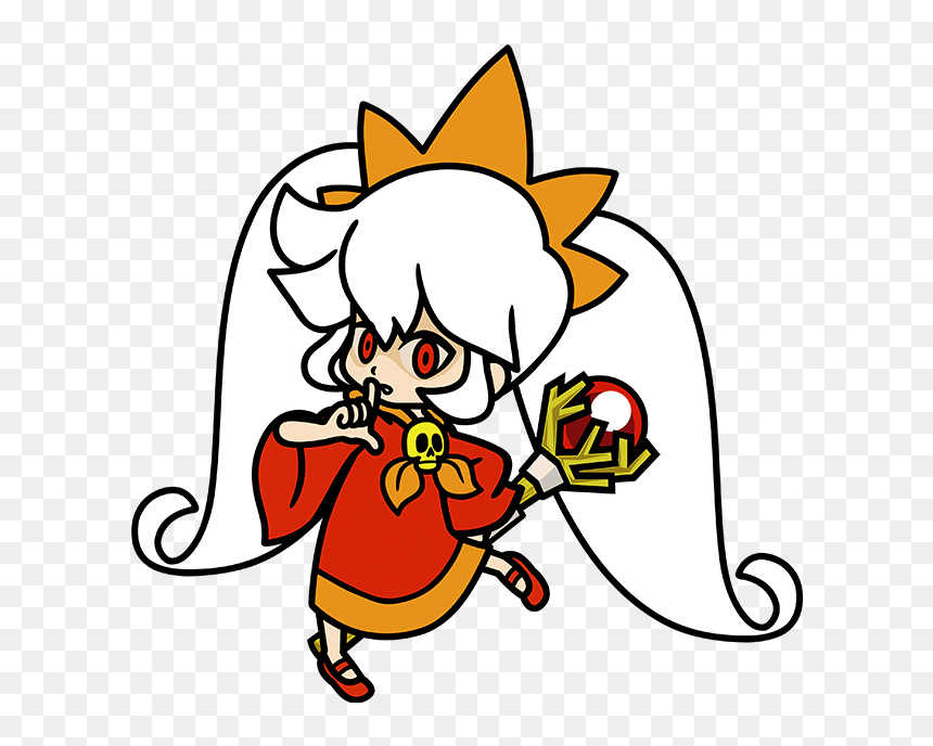 160kib, 750x678, Ashley - Warioware Ashley White Hair, HD Png Download - white hair png