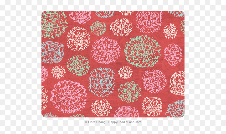 Colored Folk Lace Pattern © Flora Chang, HD Png Download - lace pattern png