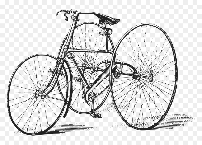 Antique Tricycle Clip Arts - Vintage Tricycle Clipart, HD Png Download - tricycle png