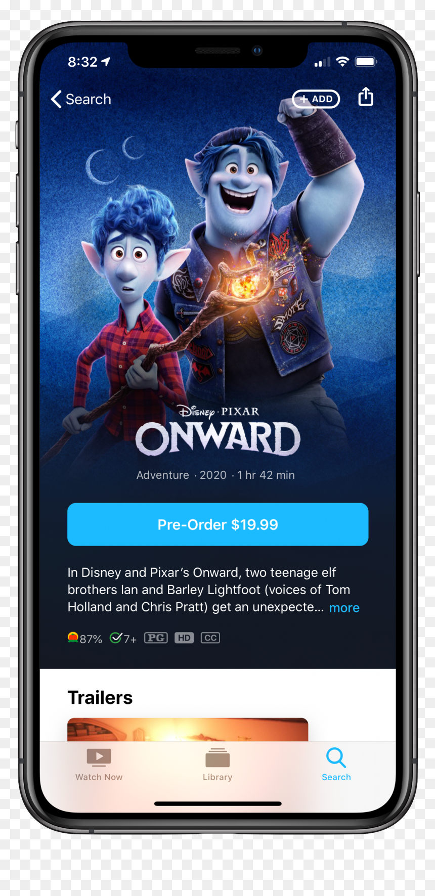 Onward Apple Tv, HD Png Download - available on itunes png