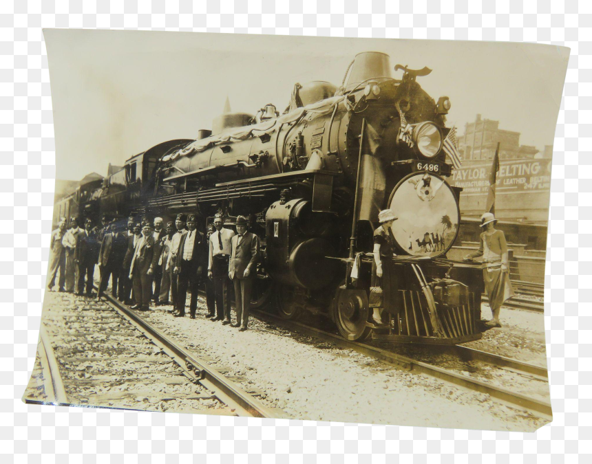 Photo Shriners Masons Steam Engine Train Ladies Cow - Train, HD Png Download - steam train png