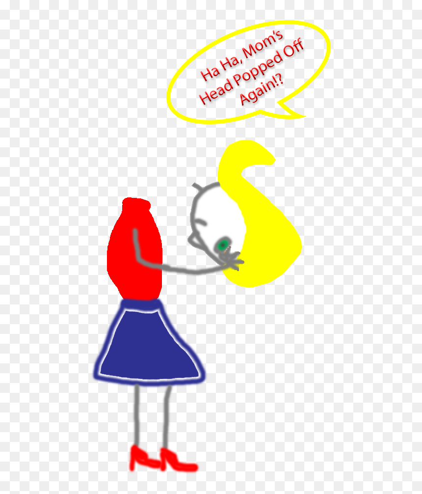 Cartoon Of Woman With Head Not Attached To Her Body - Woman, HD Png Download - cartoon body png
