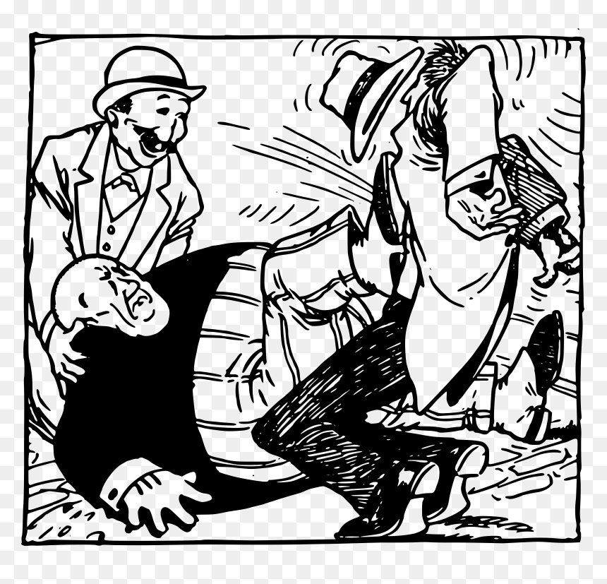 Fat Man Kicks Man In A Hat Clip Arts - Clip Art, HD Png Download - fat man png