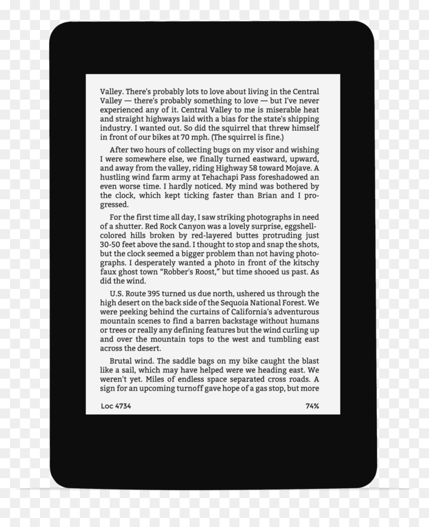 How An Ebook On Kindle Paperwhite Might Appear Today - Amazon Kindle Paperwhite 6 Inch, HD Png Download - kindle png