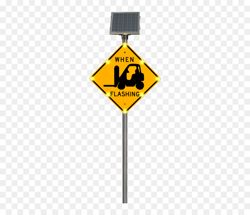 Outdoor Sign Notifying People Of Forklift Traffic - Traffic Sign, HD Png Download - street signs png