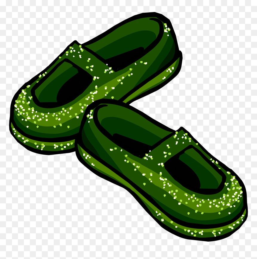 Club Penguin Rewritten Wiki - Blue Sparkle Shoes Clipart, HD Png Download - ballet shoes png