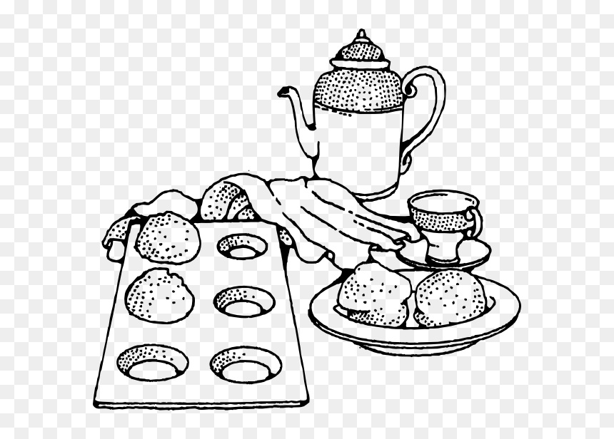 Transparent Baking Png - Breakfast Clip Art Free Black And White, Png Download - baking png