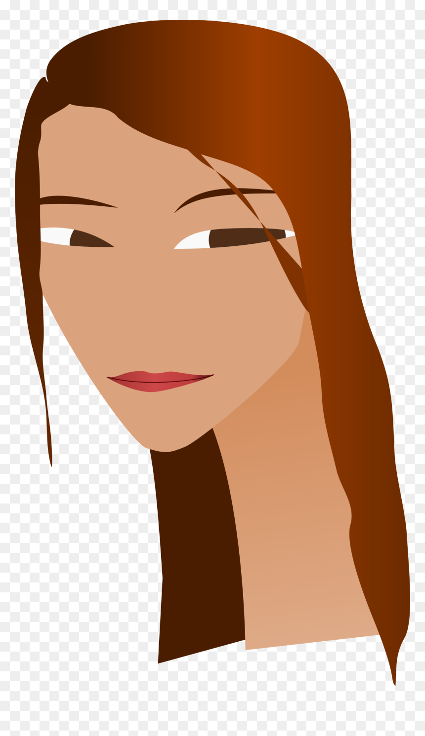 Woman"s Face With Long Neck Clip Arts - Long Neck Clipart, HD Png Download - woman face png