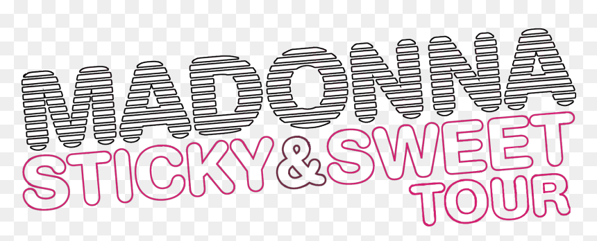 Sticky & Sweet Logo - Madonna Sticky And Sweet Tour Logo, HD Png Download - sweet png
