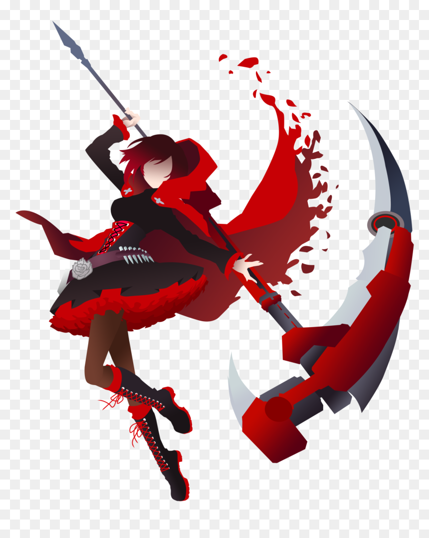 Blazblue Ruby Rose, HD Png Download - rose vector png