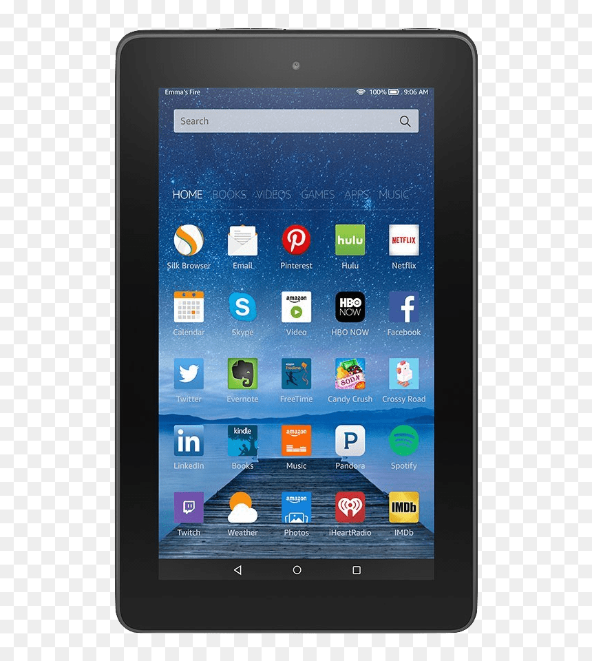 Fire Tablet Transparent Png - Amazon Fire Tablet 5th Generation, Png Download - kindle png