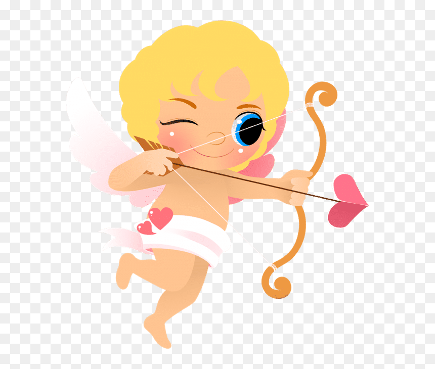 Cute Cupid - Valentine Cupid Clip Art, HD Png Download - bulls eye png
