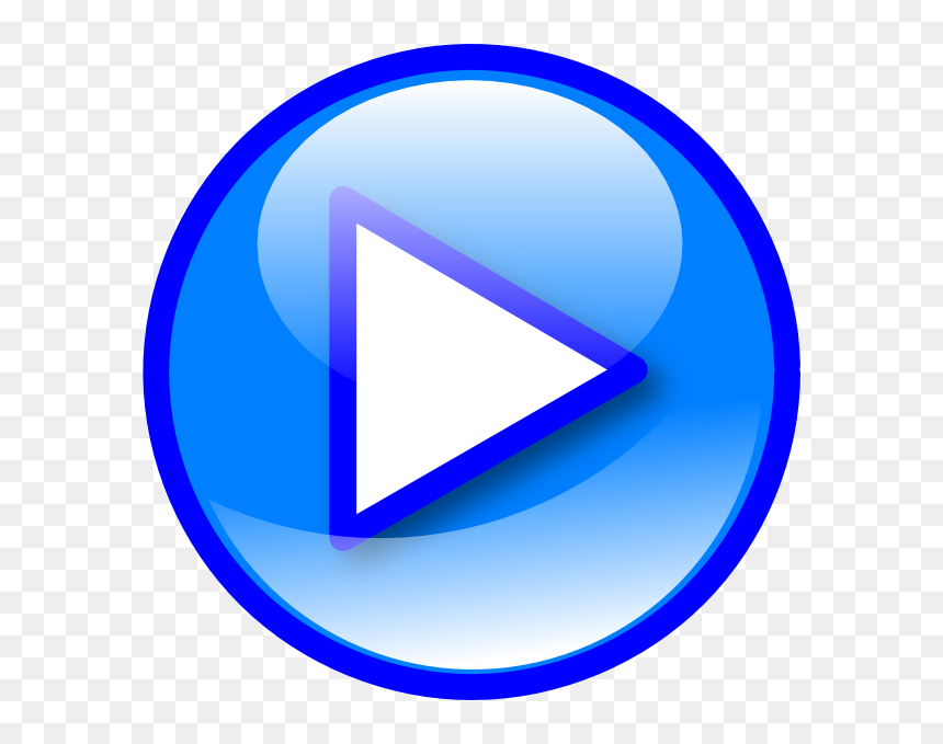 Blue Play Svg Clip Arts 600 X 599 Px - Play Button Png Blue, Transparent Png - play button png transparent