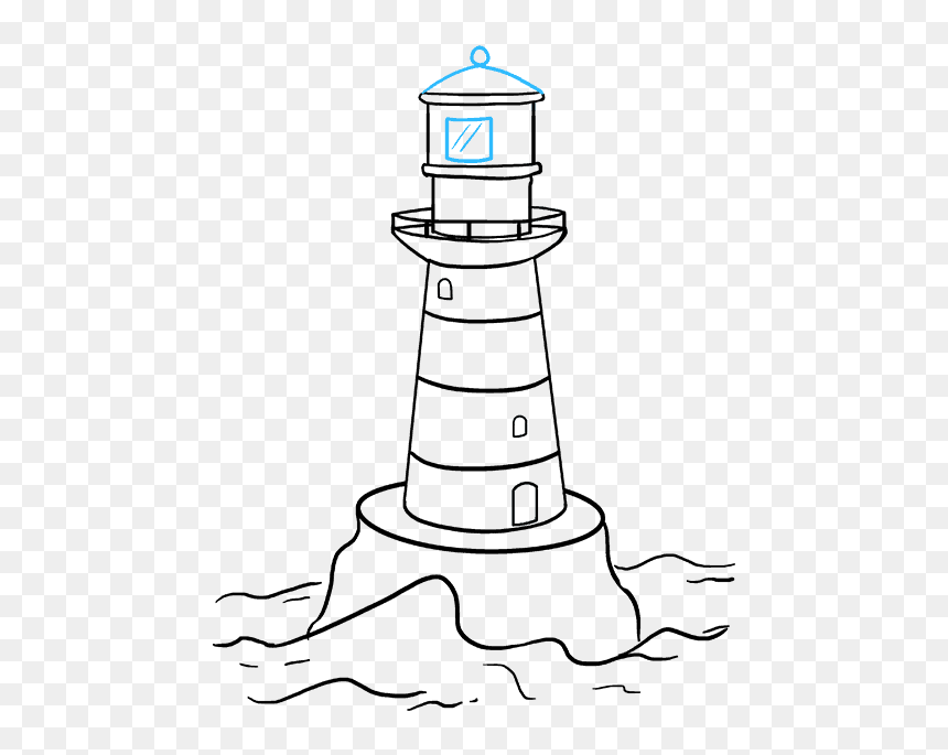 Drawing, HD Png Download - lighthouse clipart png