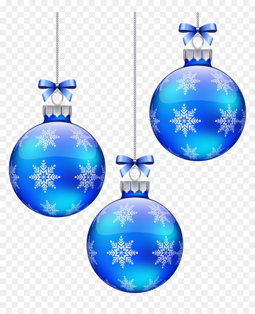 Christmas Balls Blue Png, Transparent Png - christmas balls png