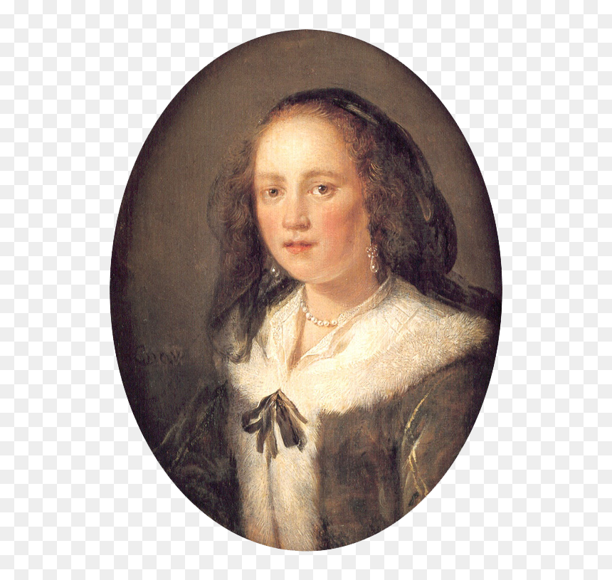 Young Woman In A Black Veil C 1660 Transparent - Woman In A Black Veil, HD Png Download - veil png