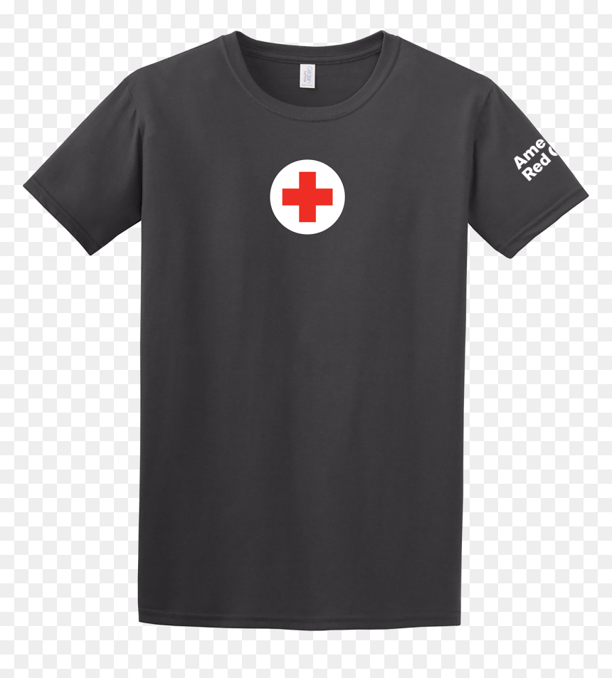 Charcoal - Red Cross T Shirt Military, HD Png Download - american red cross logo png