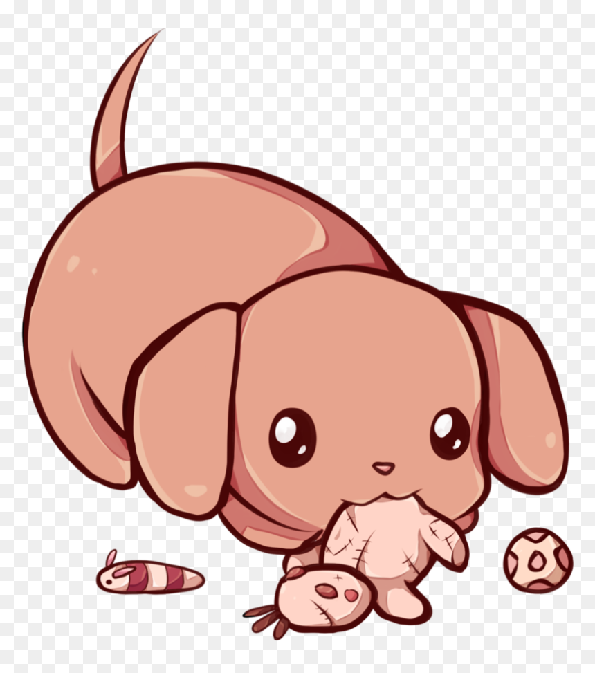 Dachshund With Crown Clipart Png Black And White Download - Kawaii Cute Cartoon Dogs, Transparent Png - dachshund png
