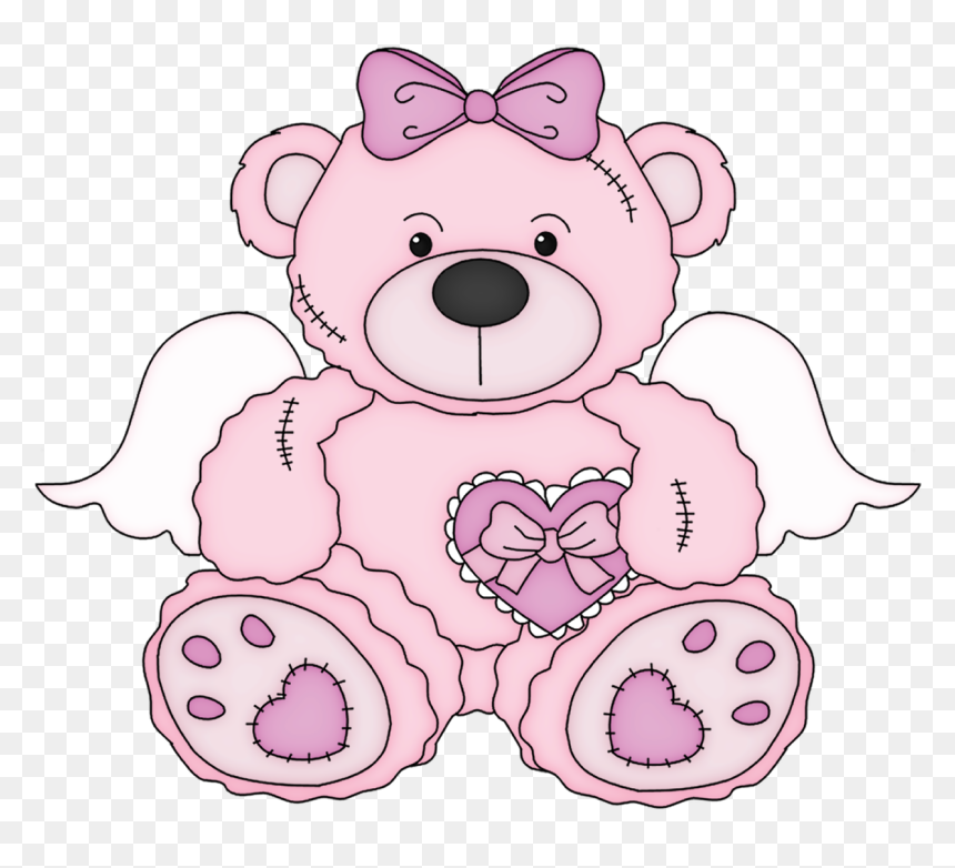 Pink Valentine Teddy Bear Png Clipart Picture - Clipart Pink Teddy Bear Png, Transparent Png - bear clipart png