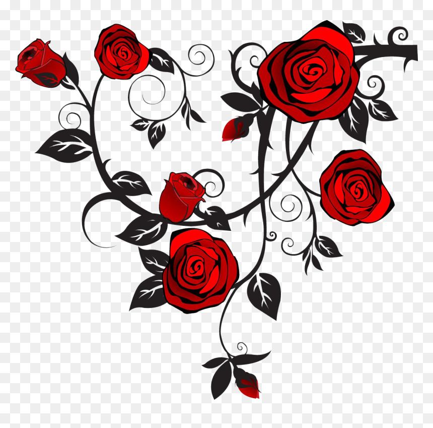 Liked Like Share - Rose Vine Clipart, HD Png Download - rose vine png