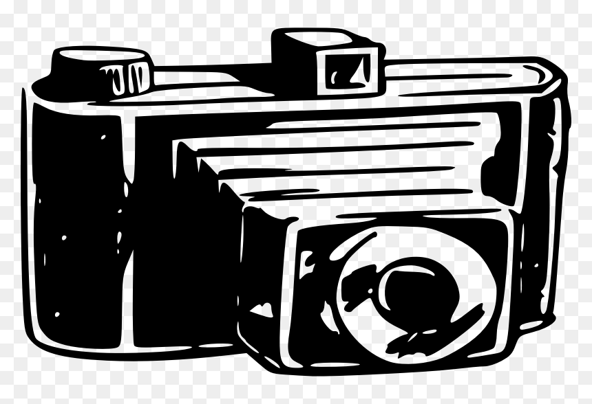 Old Style Camera - Old Fashioned Camera Silhouette, HD Png Download - old camera png