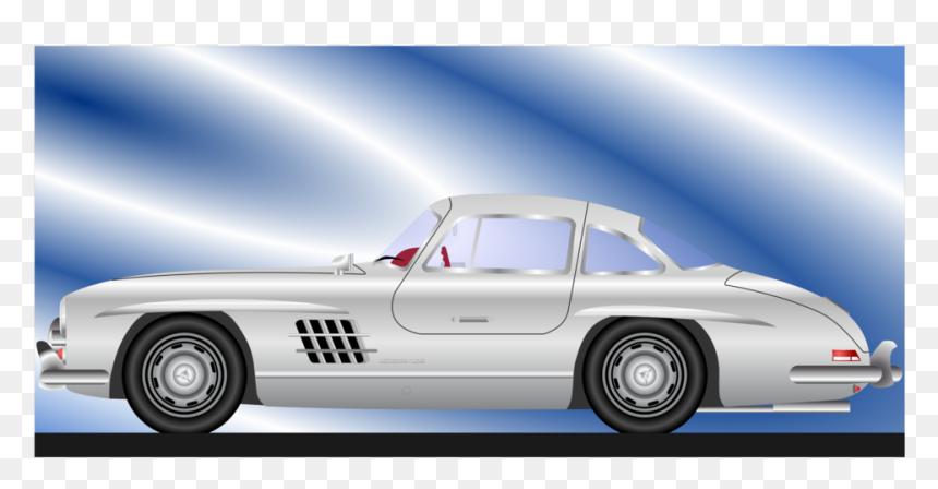 Classic Car,mercedes Benz 300sl,vintage Car - Car, HD Png Download - vintage car png