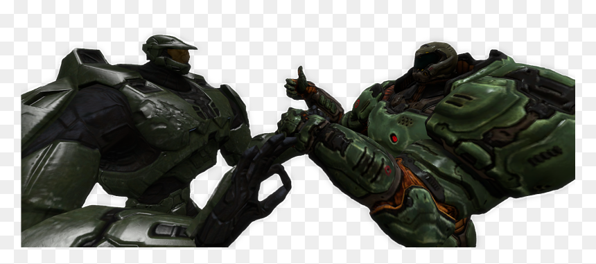Master Beef And The Doom Sweller In Agreement - Transparent Doomguy Png, Png Download - doomguy png