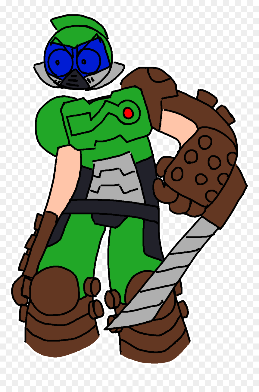 Doomguy 29/07/19 - Cartoon, HD Png Download - doomguy png
